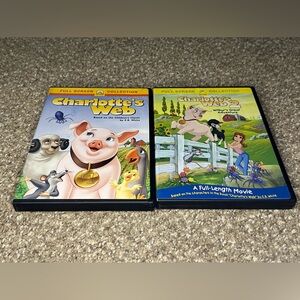 Charlotte’s Web 1 & 2 DVD’s Set of 2 Animated Children’s Movies Cartoon Films